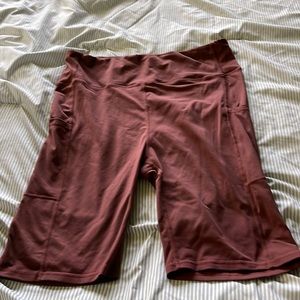 Savvi dark red workout shorts 2x